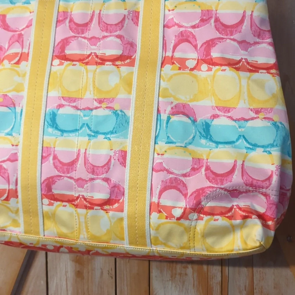 Large Colorful COACH tote Bag.   Excellent - Picture 2 of 7